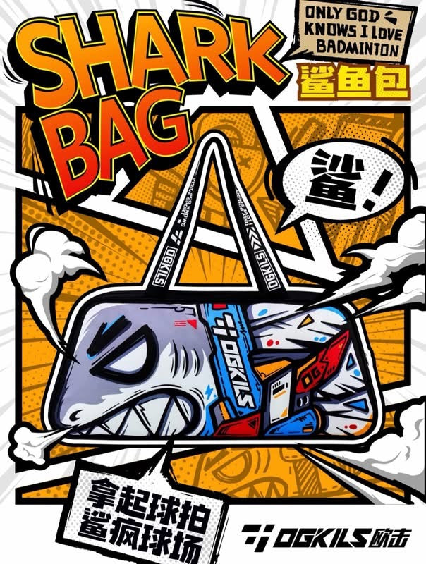 OGKILS Shark Racket Bag