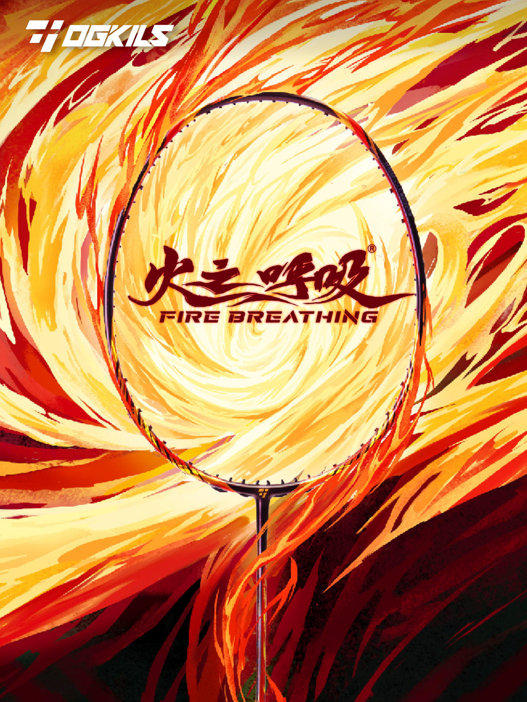 OGKILS Fire Breathing Badminton Racket