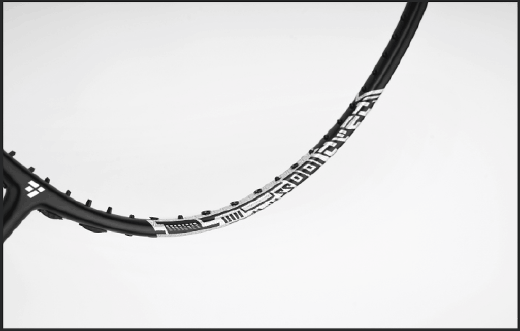 OGKILS LD100ZZ Badminton Racket frame in black and silver