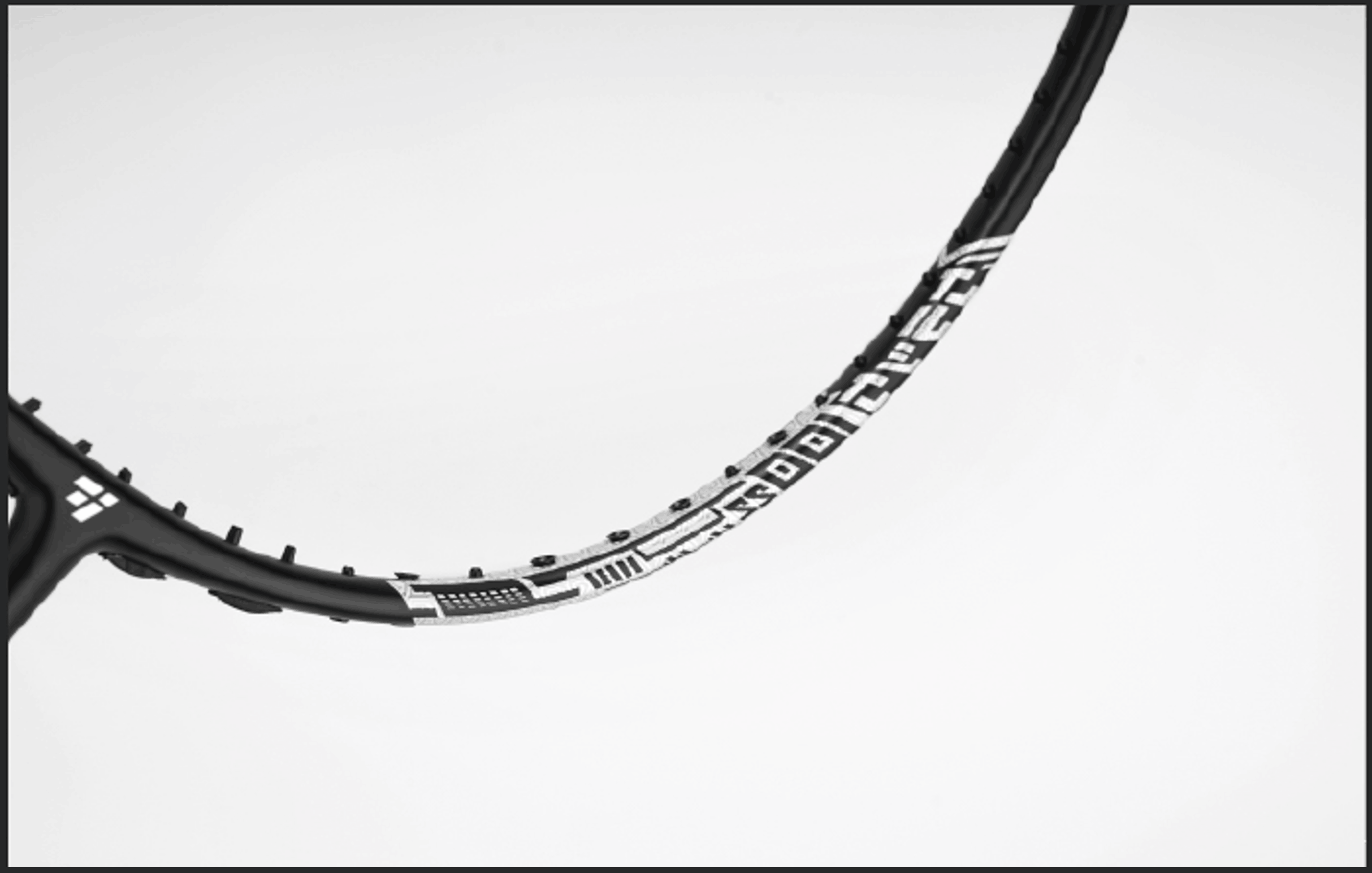 OGKILS LD100ZZ Badminton Racket frame in black and silver