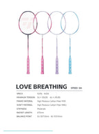 OGKILS Love Breathing Badminton Racket Specs