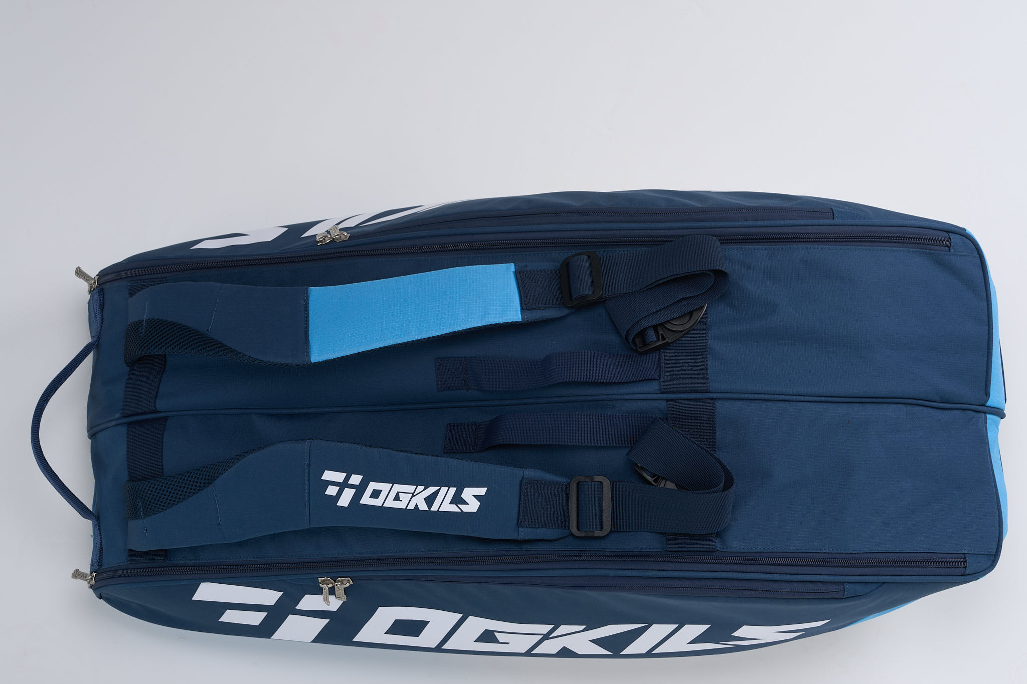 OGKILS Tournament Backpack Blue straps from above