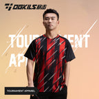 Person wearing the men’s OGKILS black and red tournament shirt 